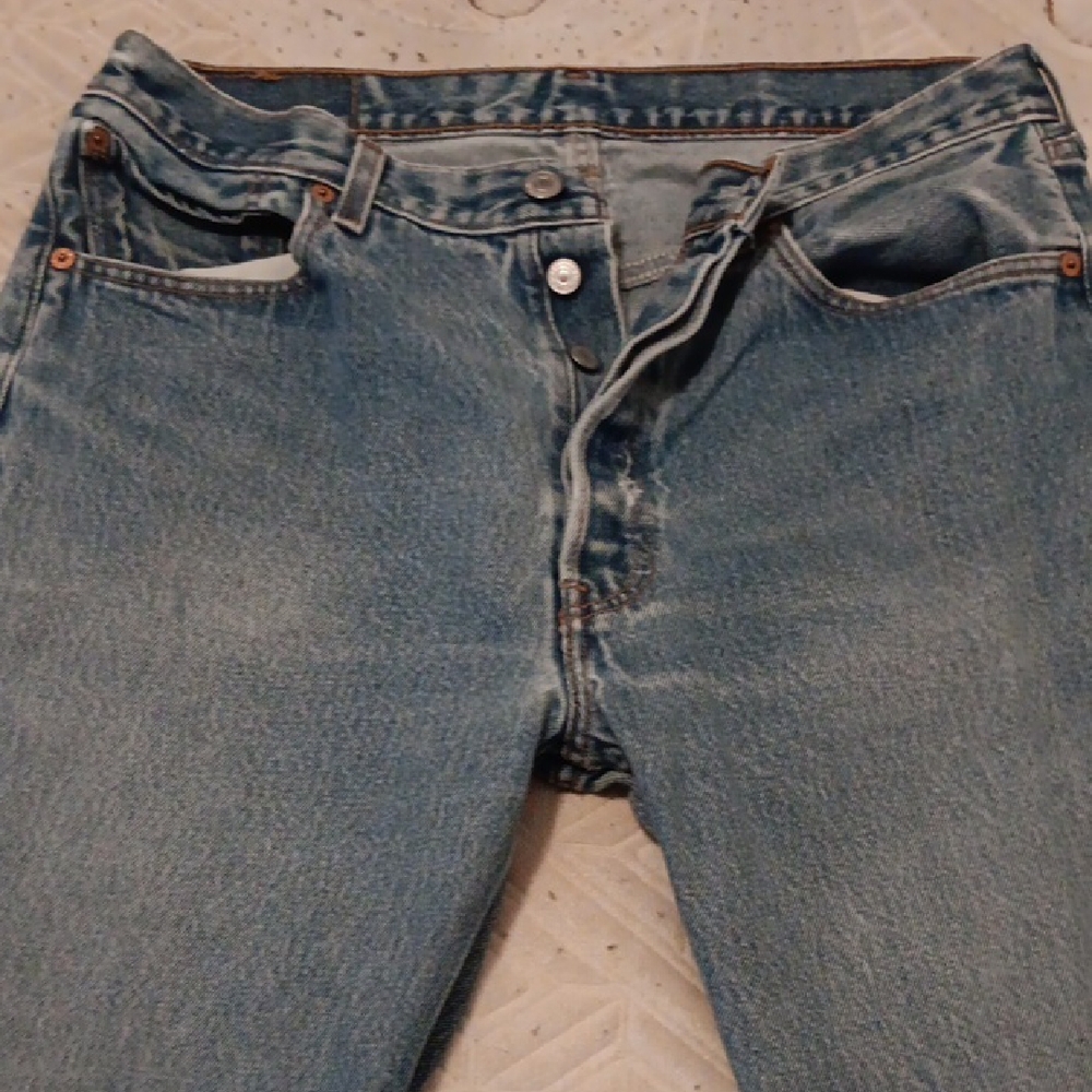 Levi's Light Blue Straight Jeans.no Rips,stains or Tears,i Small Frayed Hole
